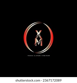 creative letter logo. gradient logo design with black background for your company.