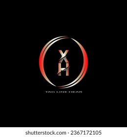 creative letter logo. gradient logo design with black background for your company.