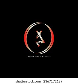 creative letter logo. gradient logo design with black background for your company.