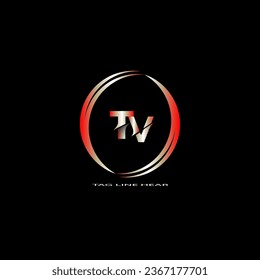 creative letter logo. gradient logo design with black background for your company.