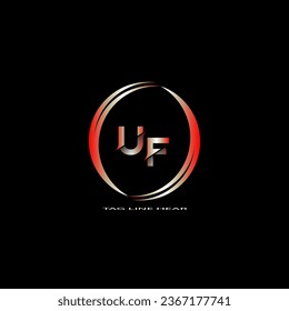 creative letter logo. gradient logo design with black background for your company.