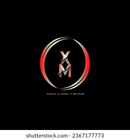 logotipo de carta creativa. diseño de logotipo degradado con fondo negro para su empresa.
