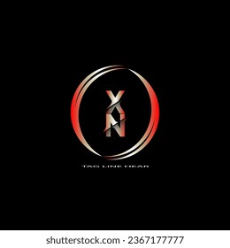 creative letter logo. gradient logo design with black background for your company.
