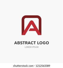 Creative letter A logo icon design template elements - vector sign. Business card templates.