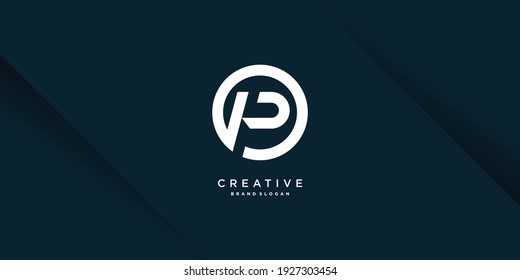 Creative letter logo with initial P, Premium Vector part 9