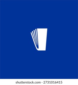 Logotipo de carta creativa integrado con un icono de libro abierto. Diseño de Vector profesional limpio para App educativos, Bibliotecas digitales y plataformas de aprendizaje en línea.
