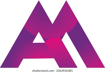 creative Letter AM logo, Mordern logo design.