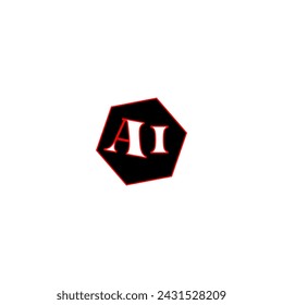 logo de la carta creativa con el paso del polígono para su empresa.