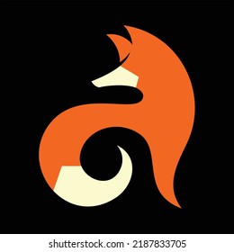Creative A letter logo template combined with Fox. Business ID letter A, Pet food, Vet K letter, Fox icon, Unique Fox Brand, Weasel logo
