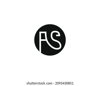 Creative AS Letter Logo Template Vector Design