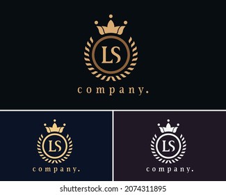 Letras creativas LS, L y S graceful logo. Elegante emblema y hermosa caligrafía. El símbolo hexagonal vintage para el diseño de libros, marca, tarjeta de visita, restaurante, boutique, hotel, café, insignia.