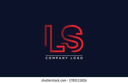 Design-Vektorvorlage für Creative Letter LS oder SL-Logo. Logo-Design für den Anfangsbuchstaben LS