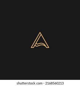 Creative A letter with luxury concept. Modern A Logo Design for business and company identity.
