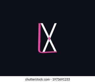 creative letter LX logo design vector template