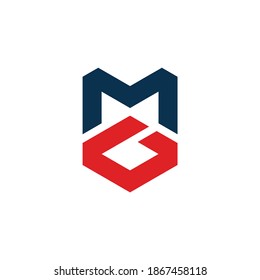 creative letter m and g logo