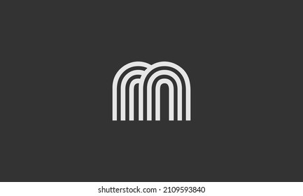 Creative letter M graphic lines alphabet icon logo design