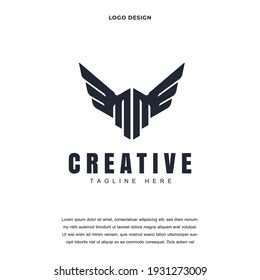 Creative Letter M icon logo design vector illustration. Alphabet letter MM logo design color editable