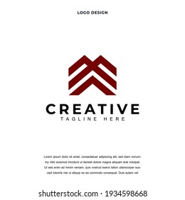 Creative Letter M icon logo design vector illustration. Alphabet letter M logo design color editable