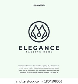 Creative Letter M Symbol Logo Design Vektorgrafik. Alphabet Brief M Logo Design Farbe editierbar