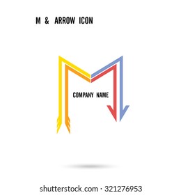 Creative letter M icon logo design vector template.Vector illustration