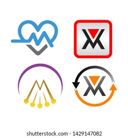 Creative Letter M Logo Design illustrations