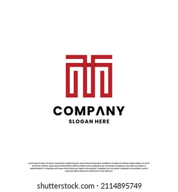 monograma de diseño del logotipo M de letra creativa para su identidad empresarial