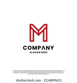 Design-Monogramm für kreative Buchstaben des M-Logos für Ihre Geschäftsidentität