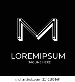Design-Technologie für Creative Letter M  