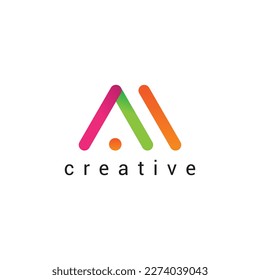 Creative Letter M logo design 