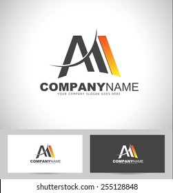 Creative Letter M Logo Design. Creative Letter M Logo and business card template.