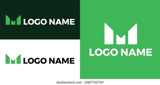 Creative letter M logo design vector template.