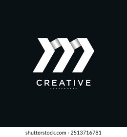 Creative letter M logo icon design template. Premium Vector