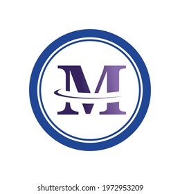 creative letter M logo illustration design template