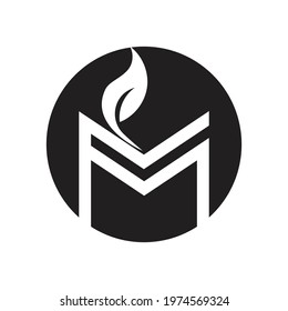 creative letter M logo illustration design template