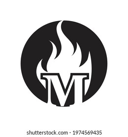 creative letter M logo illustration design template