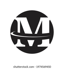 creative letter M logo illustration design template