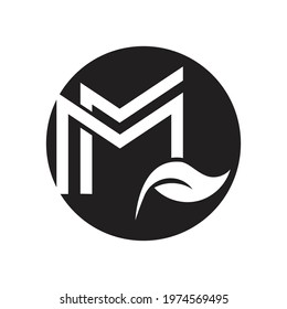 creative letter M logo illustration design template