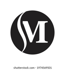 creative letter M logo illustration design template