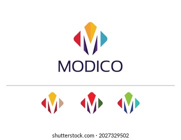 Creative Letter M modern logo icon design template elements