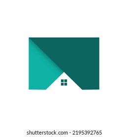 Creative letter M realty logo design template. Housing or realty logo with letter M and window icon