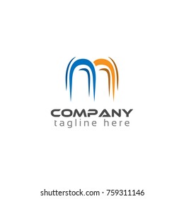 Creative Letter M for technology logo