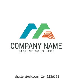 Creative Letter M Technology and Software Logo Design Templates