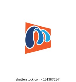 Creative letter M vector logo design.