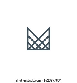 Creative letter M vector logo design.