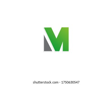 Icono de diseño de logotipo vectorial M de letra creativa