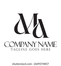 Creative letter MA or AMA vector logo design concept for a business and a company identity