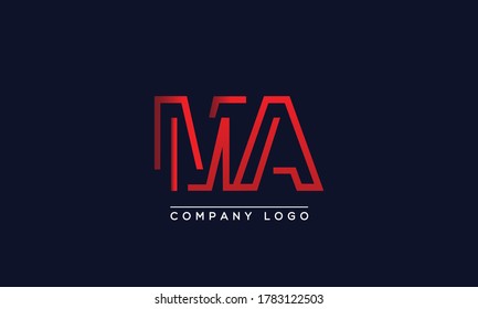 Creative letter MA or AM Logo Design Vector Template. Initial Letter MA Logo Design	
