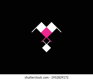 creative letter MA logo design vector template