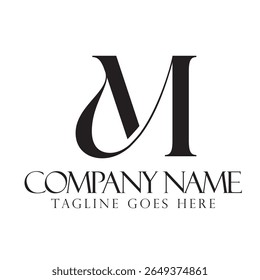 Creative letter AM or MA vector logo design concept for a business and a company identity