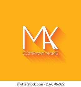 letra creativa logotipo MAK, plantilla de diseño , logotipo inicial, logotipo minimalista, diseño de logotipo plano
